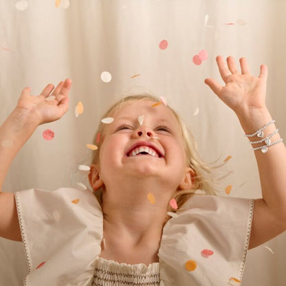 Kids' Confetti A Little 'Hooray It's Your Birthday' Bracelet In Silver Plating