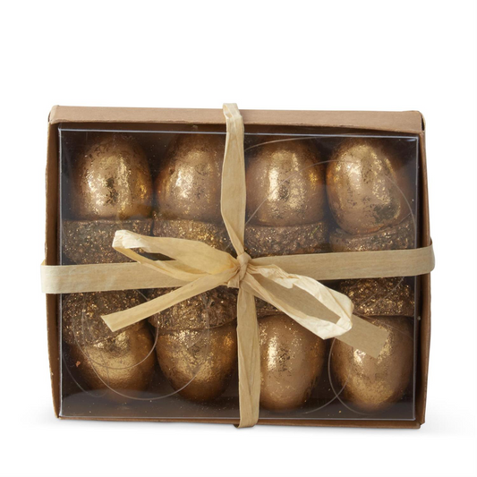 Box of 8 1.75” Gold Acorn Ornaments