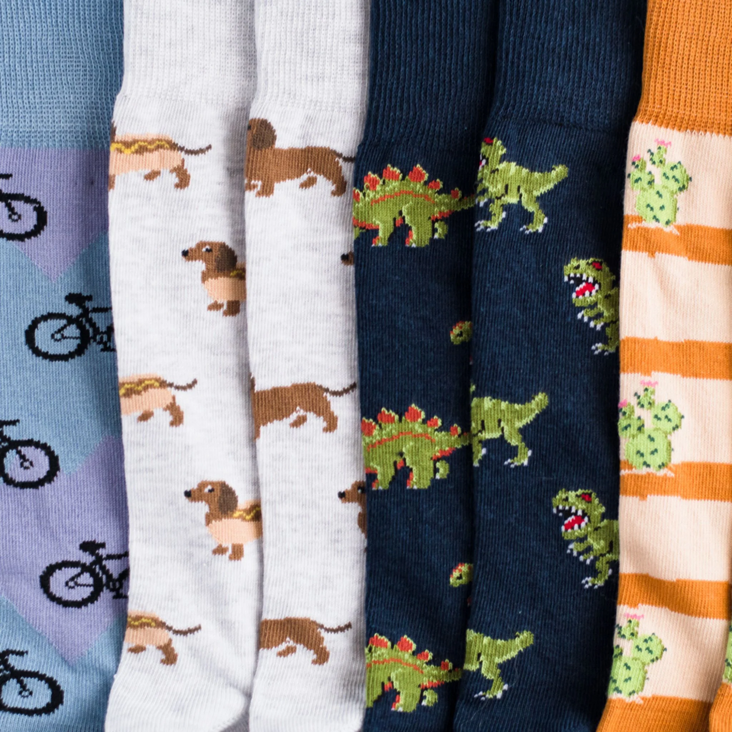 Men's Green Dinosaur Socks