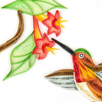Rufous Hummingbird Quilling Card