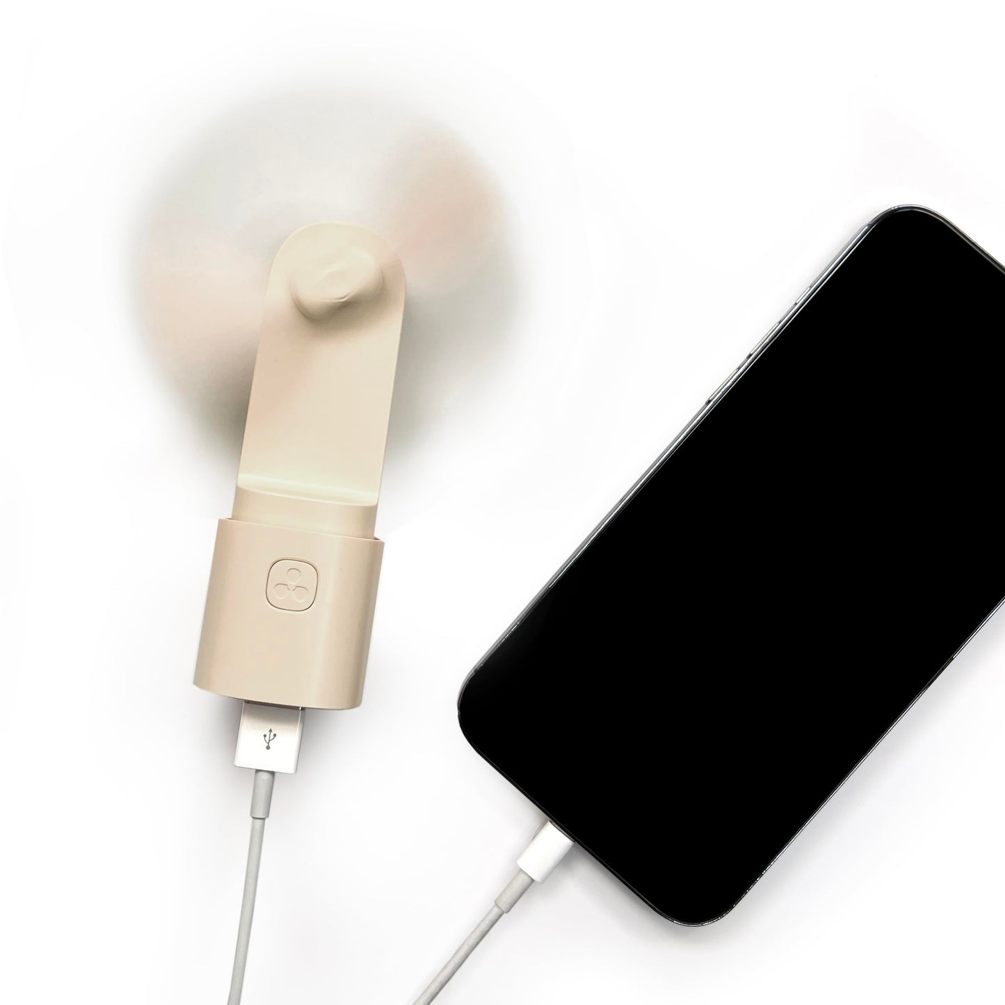 Easy Breezy Portable Fan & Power Bank : Natural