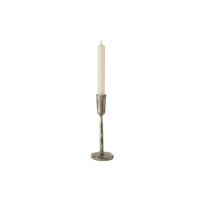 Silver Luna Forged Candleholders