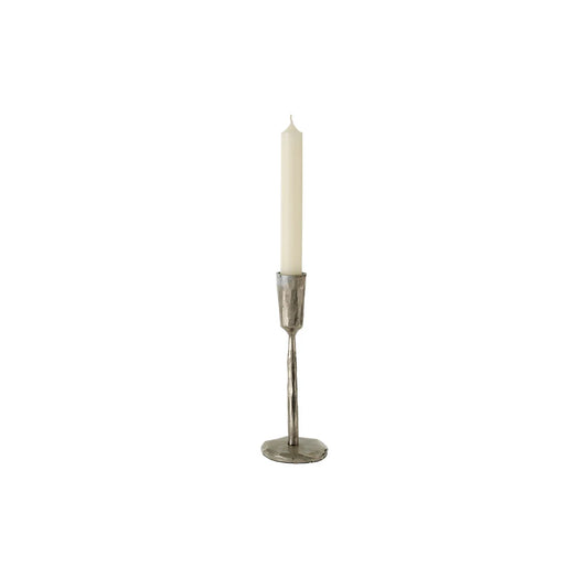 Silver Luna Forged Candleholders