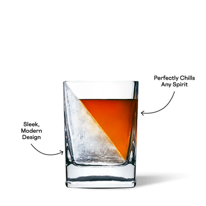 Whiskey Glass with Ice Wedge