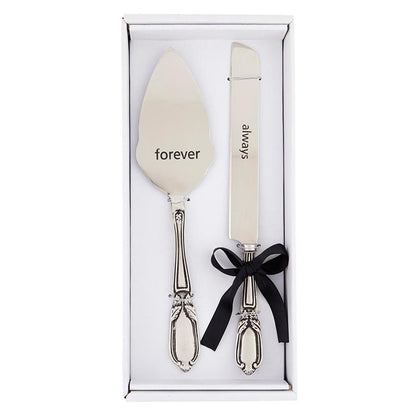 Silver Cake Serving Set