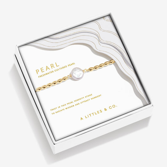 Serenity Stones Freshwater Cultured Pearl Bracelet In Gold-Tone Plating