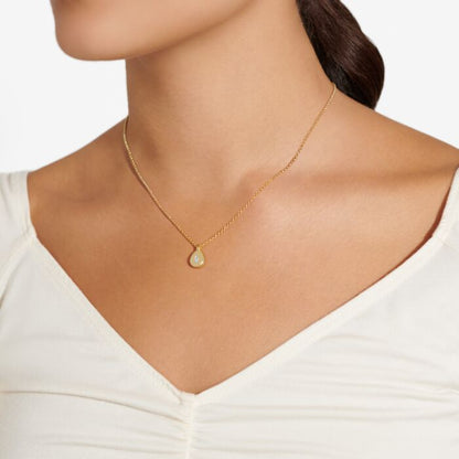 Gem Glow Teardrop Necklace