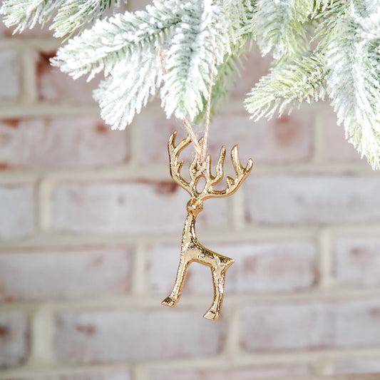 Gold Reindeer Ornament
