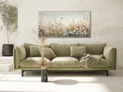 Meadow of Tranquility Framed Canvas – 20″ × 40″