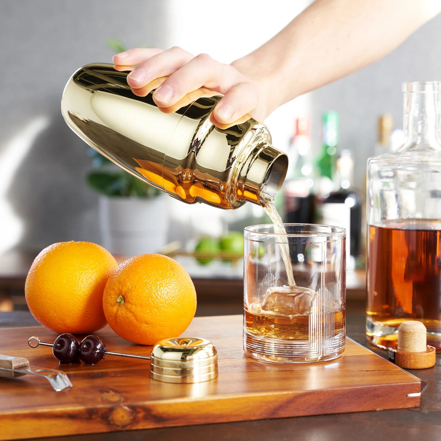 Belmont Heavyweight Cocktail Shaker | Gold
