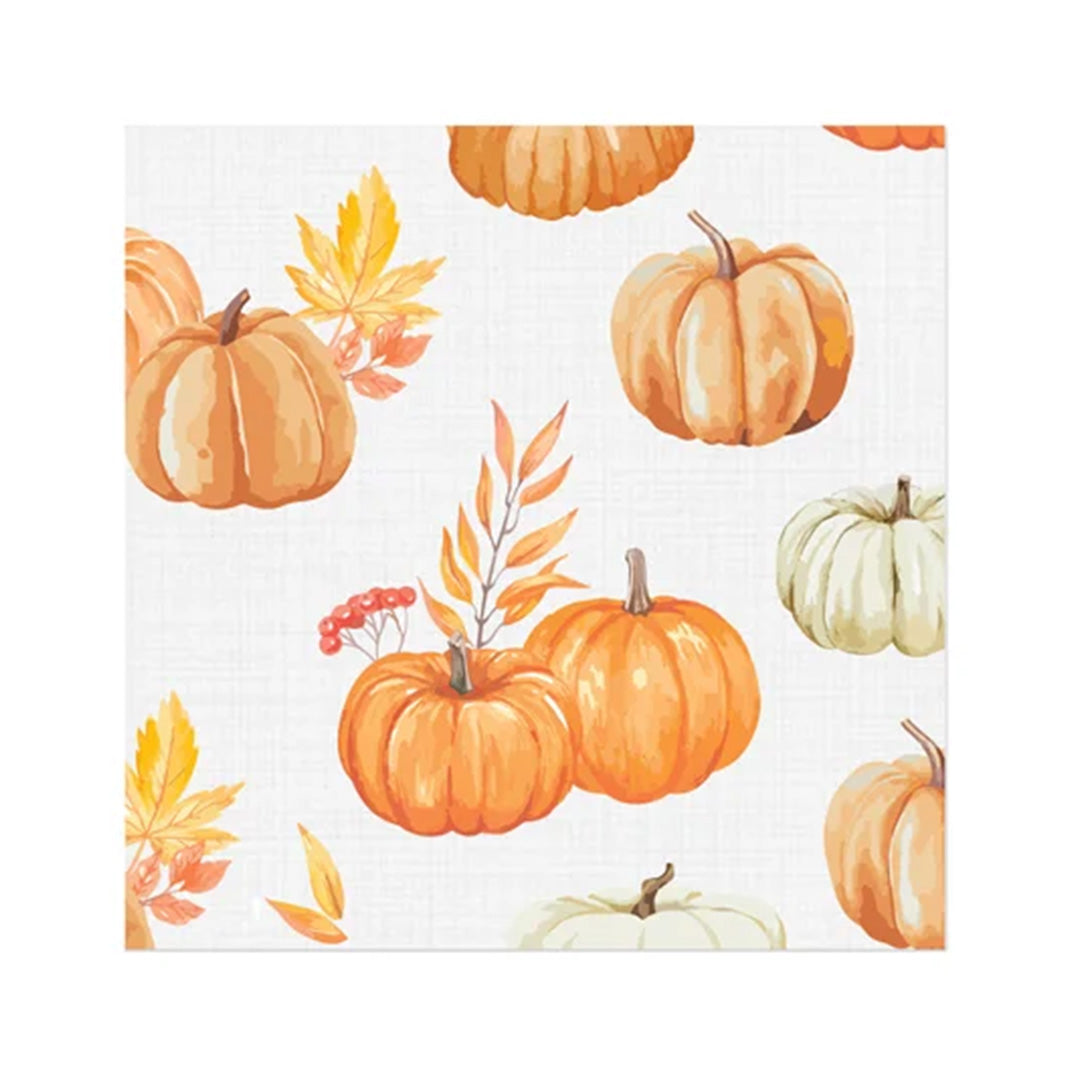 Pumpkin Patch Printed Cocktail Napkin 20Pk
