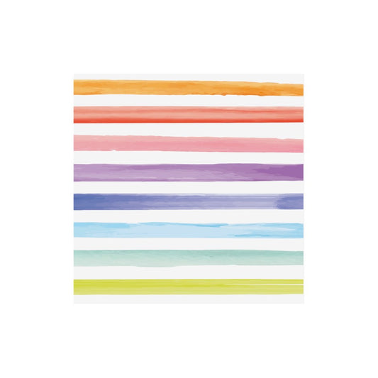 Rainbow Stripes Cocktail Napkin 20 Pack