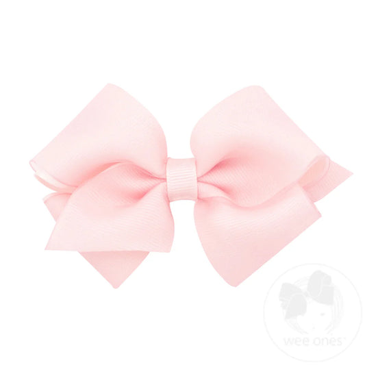 Small Organza and Grosgrain Overlay Hair Bow