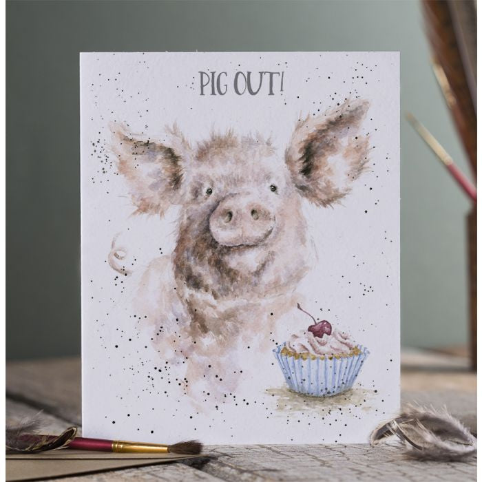 Pig Out! Birthday Card