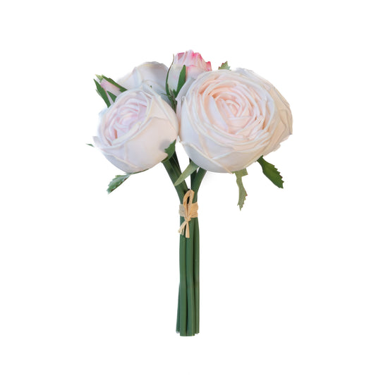 Real Touch Rose Garden Bouquet Soft Pink