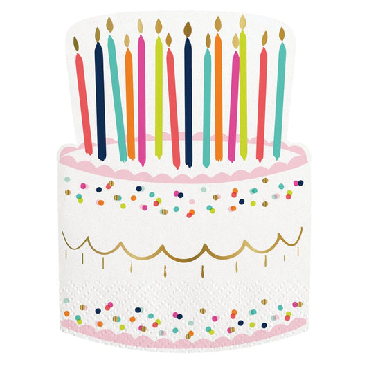 Die-Cut Birthday Cake Napkins