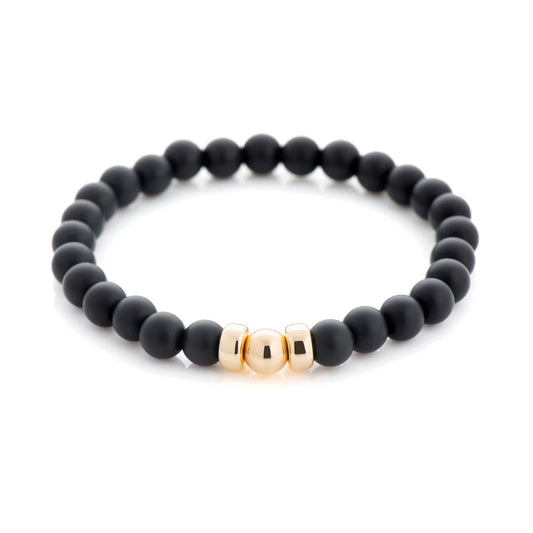 Black Onyx Extra | Gold - 6mm