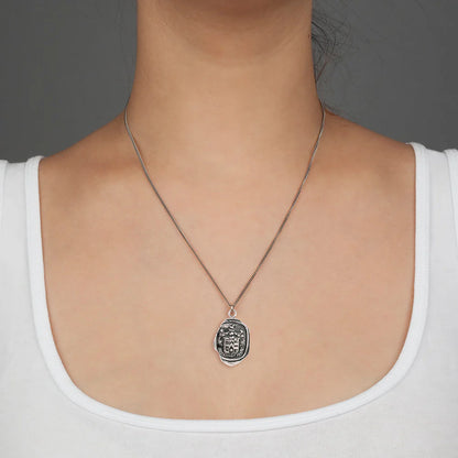 Love Conquers All Recycled Sterling Silver Talisman Necklace