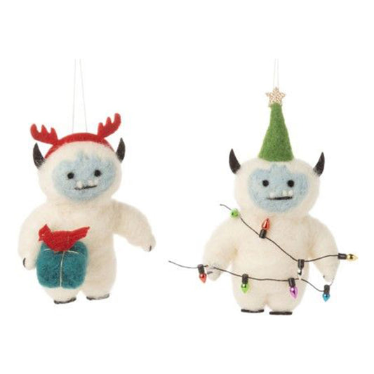 Yeti Felt Christmas Ornament
