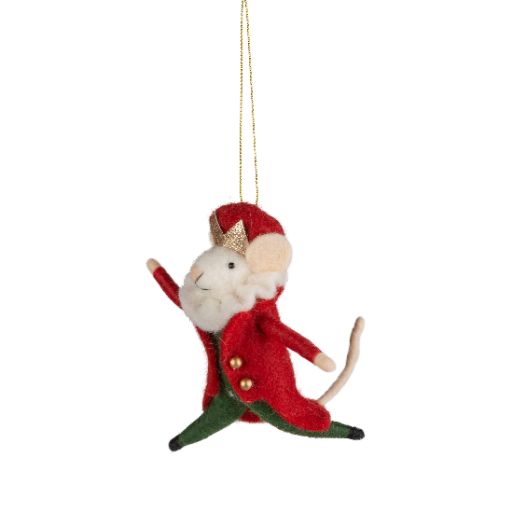 Felt Nutcracker Mouse Ornament