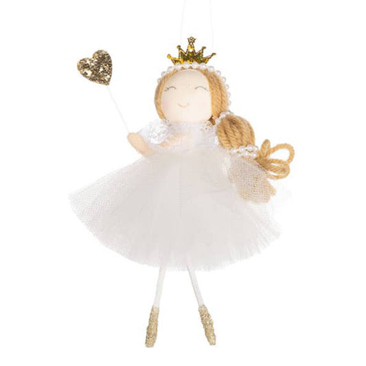 Ballerina Ornament Tulle/Gold Crown