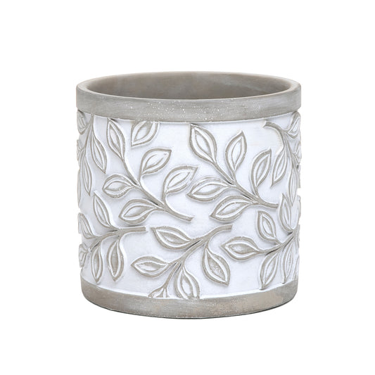 Laurel Leaf Concrete Pot - Large