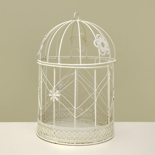Bird Cage With Flower Motif