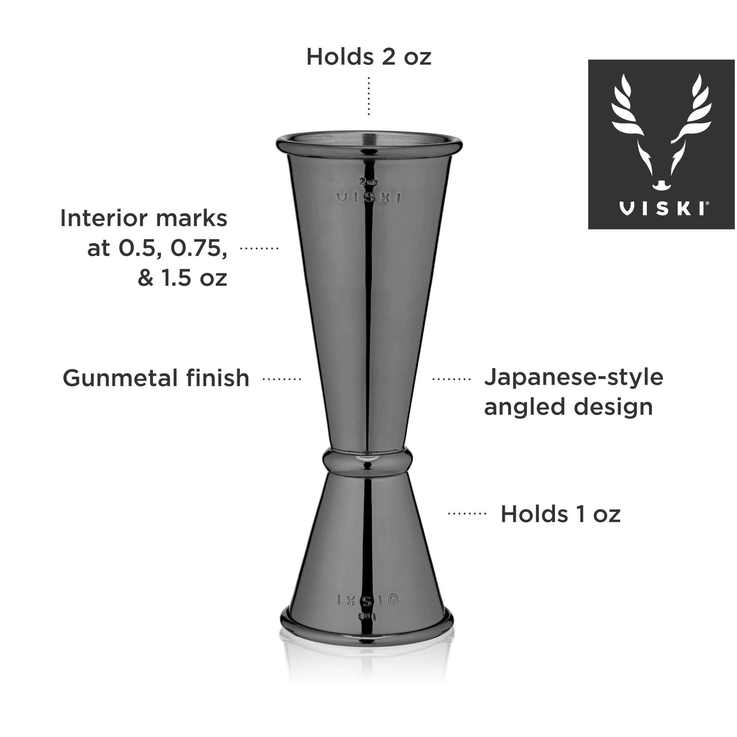 Warren Large Japanese Style Jigger in Gunmetal