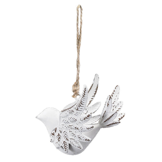 3.5" Metal 3D Dove Ornament