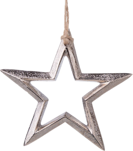 4" Cast Metal Silver Star Ornament
