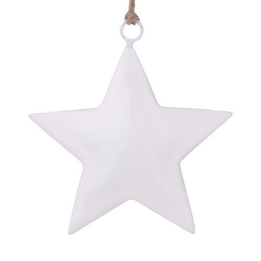3" White Enamel Star Ornament