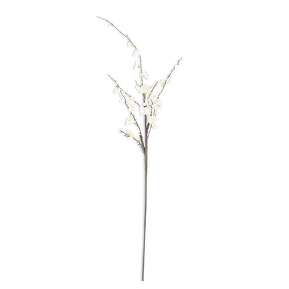 49” White Icy Blossom Branch