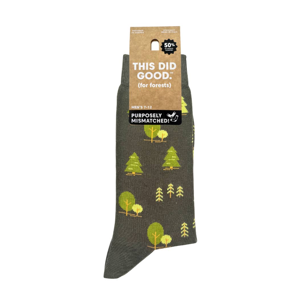 Men's Trees This Did Good Mismatched Socks, Socks Give Back