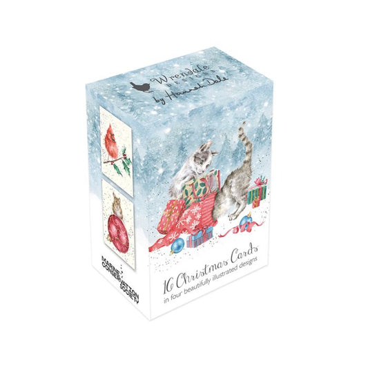 Charity Mini Boxed Card Set - Cardinal Bird Mouse Dog Cat