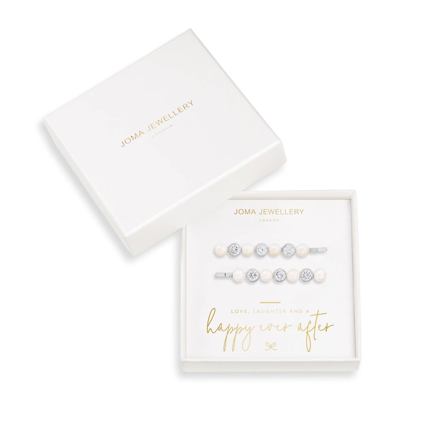 'Happy Ever After' Pearl Hair Slides