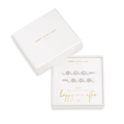 'Happy Ever After' Pearl Hair Slides
