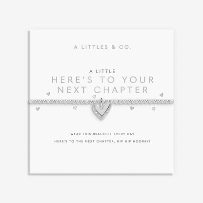 A Little 'Here's To Your Next Chapter' Bracelet In Silver Plating