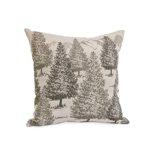 Neutral Cotton Tree Pillow 18x18