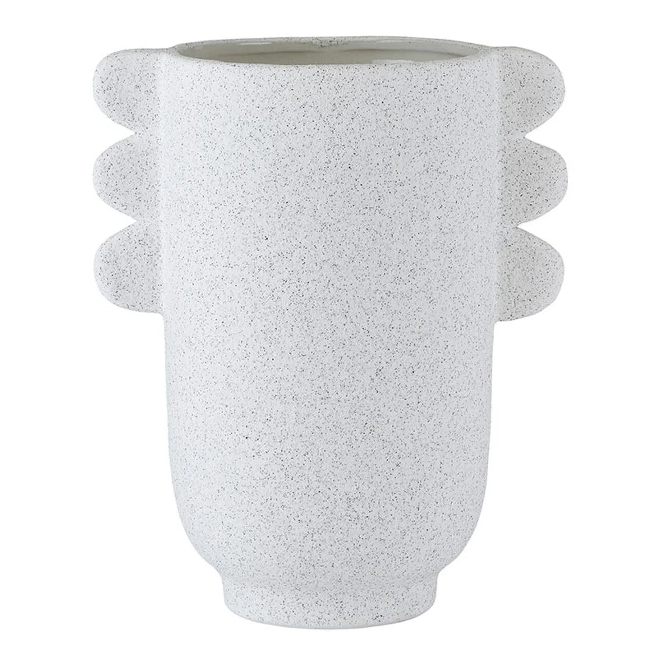 Sand Textured Tall White Vase