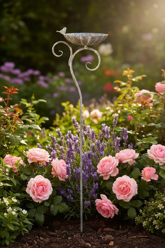 37" Decorative Bird Bath Stake