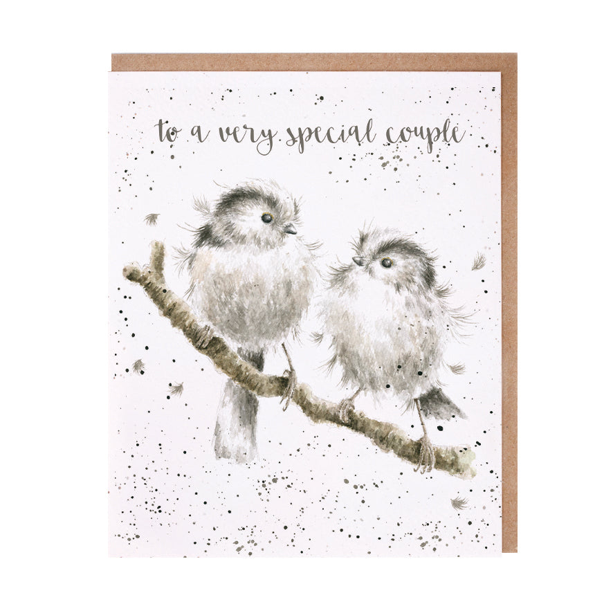 Anniversary 'Lovebirds' Long Tailed Tit Card