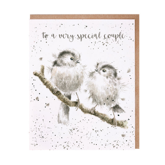 Anniversary 'Lovebirds' Long Tailed Tit Card