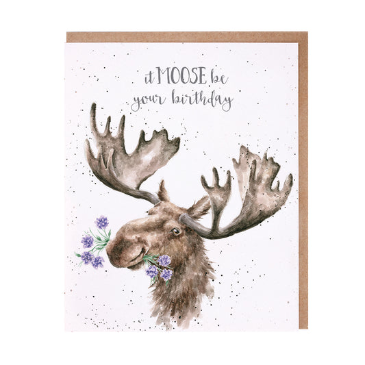 Birthday 'Melvin' Moose Single Card
