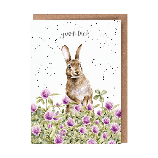 Good Luck 'The Clover Patch' Rabbit Single Card