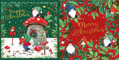Christmas Gnomes - Set of 10 Cards