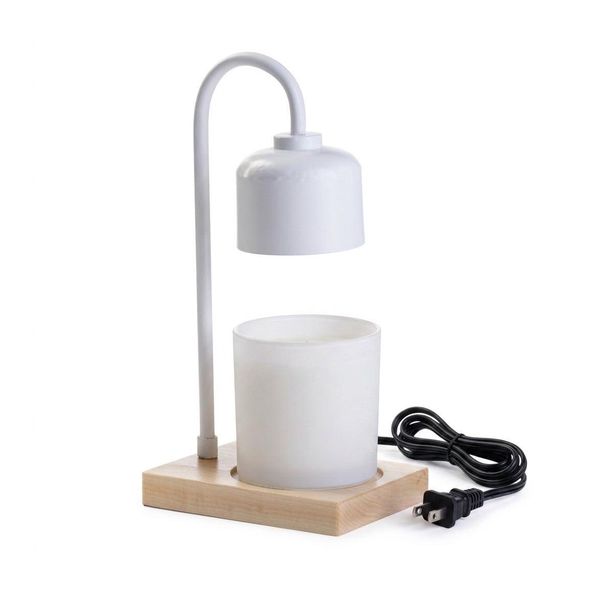 Arched Lamp Candle Warmer  - White / Wood
