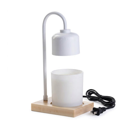 Arched Lamp Candle Warmer  - White / Wood