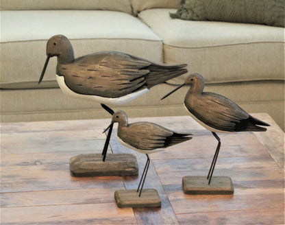 Wooden Shore Birds with Metal Legs