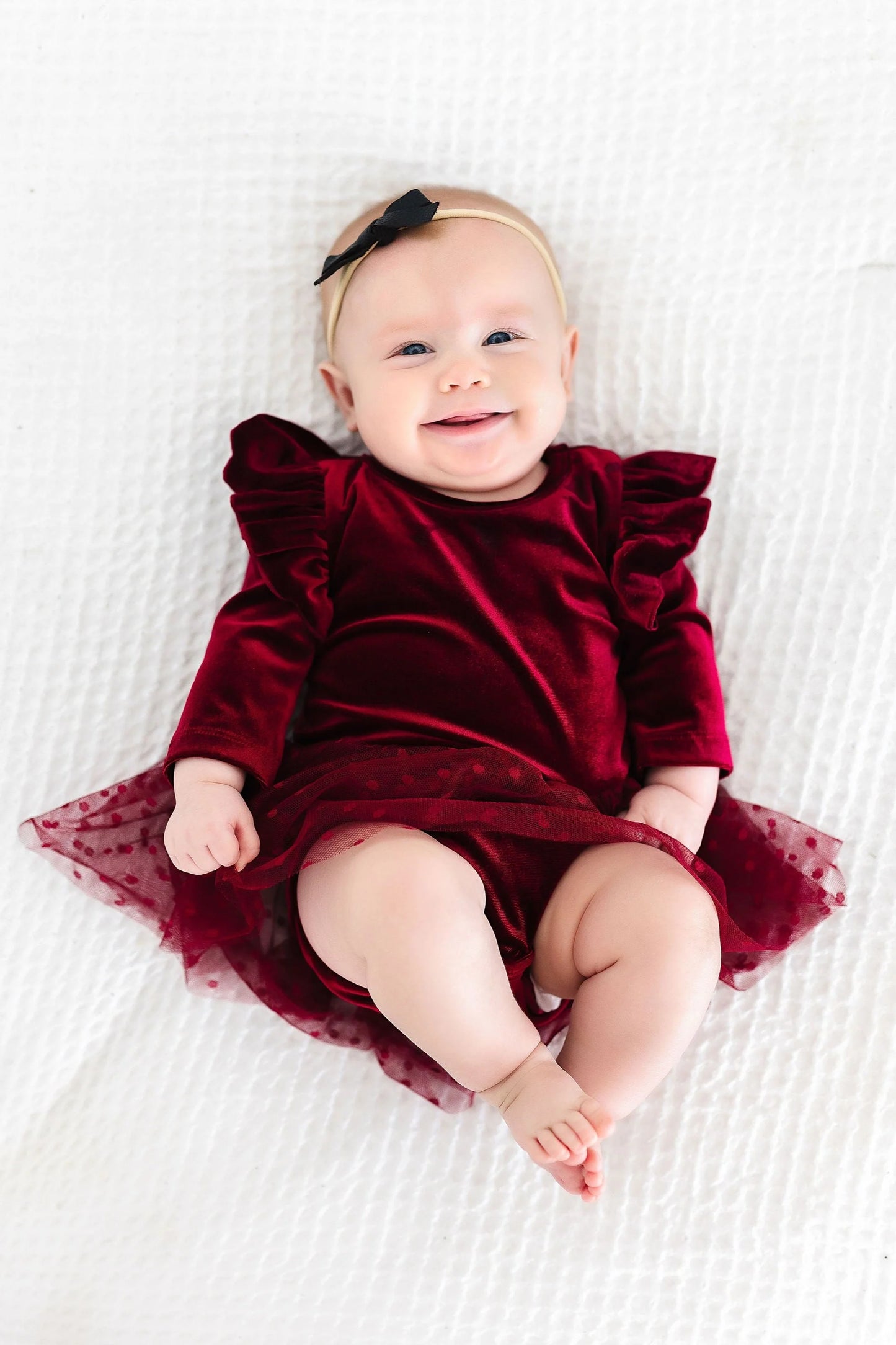 Cranberry Velvet Tutu Body Suit