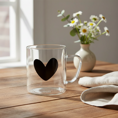 Glass Mug - Heart
